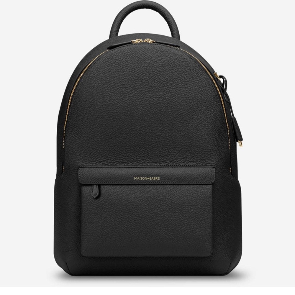 Black Leather Backpack